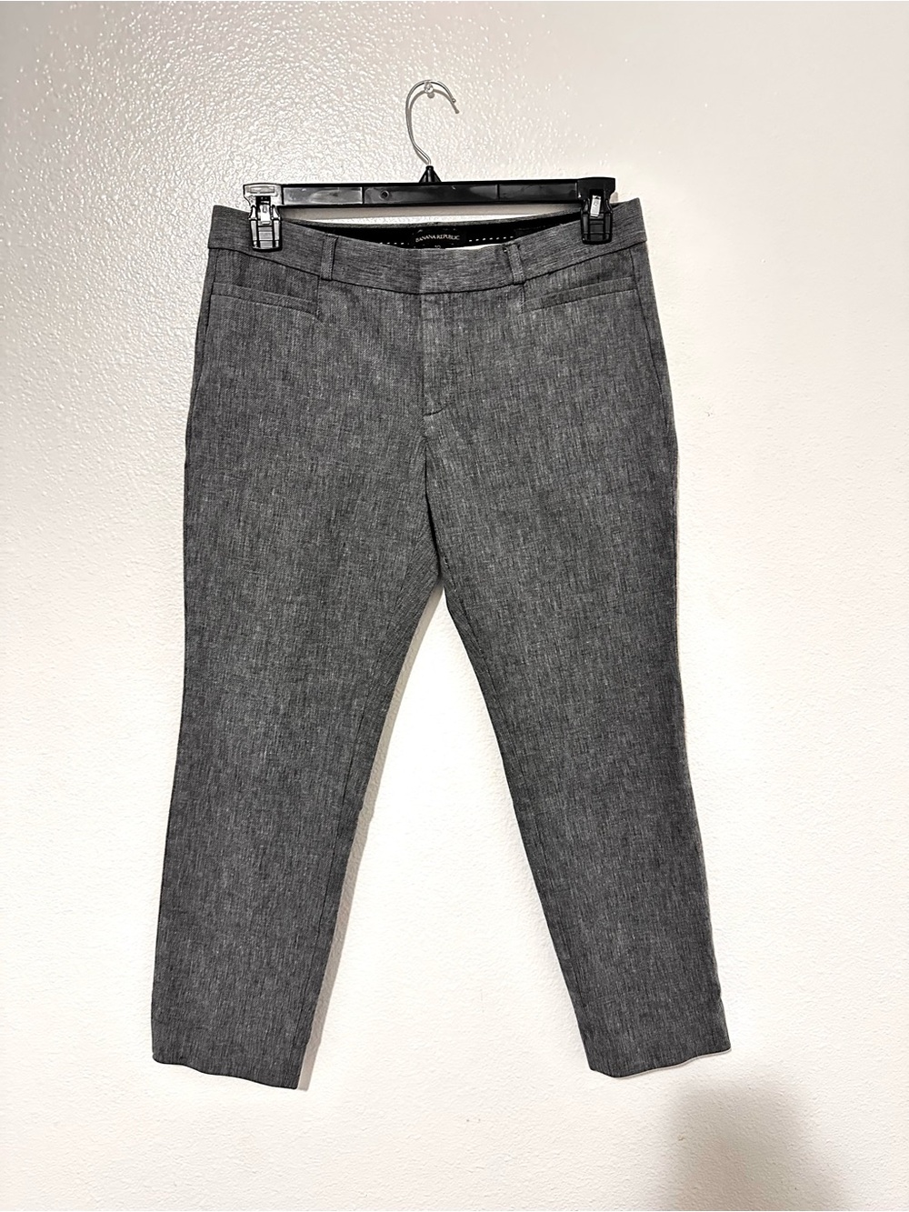 Banana Republic Sloan Pant Women’s 10 Gray Mid Rise Slim Leg Trousers